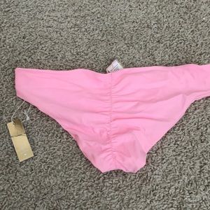 NWT lolli bottoms bikini pink cheeky M ruched